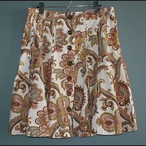 CAbi paisley print skirt size 8 VGUC